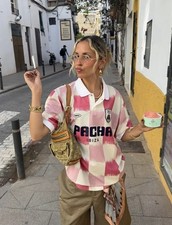 Camiseta Top Unisex Rosa A Cuadros Pacha Ibiza Grande segunda mano  Embacar hacia Mexico