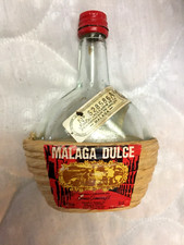 Vintage Málaga Dulce Vinho Espanhol Vazio 9 cl Garrafa de Vidro Verde/Selo Fiscal comprar usado  Enviando para Brazil
