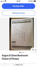 Argos chest drawers for sale  WALLINGTON