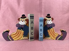 Buchstützen clown holz gebraucht kaufen  Volkach