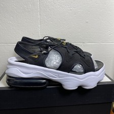 Sandálias Nike Air Max Koko CW9705-001 preto branco ouro chinelo feminino tamanho 12 EUA, usado comprar usado  Enviando para Brazil