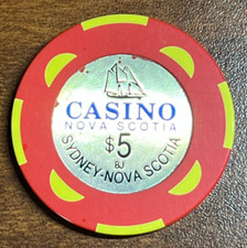 Chip de pôquer para jogos de cassino Nova Escócia US$ 5 Ontário Canadá 1ª edição. Obsoleto. HTF  comprar usado  Enviando para Brazil