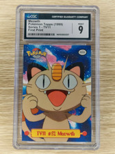 Meowth Pokemon Topps Series 1 TV #52 CGC 9 Perfeito Estado comprar usado  Enviando para Brazil
