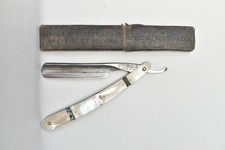 Barbeador reto antigo alemão Tuckmar Solingen 200 prata aço, usado comprar usado  Enviando para Brazil