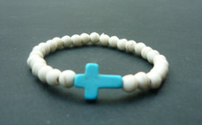 Bracelet perles howlite d'occasion  Bordeaux-