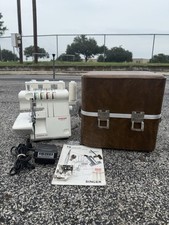 Máquina de costura vintage Singer Ultralock 14U234 4 fios com estojo excelentes trabalhos comprar usado  Enviando para Brazil