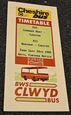 Cheshire bus timetable. for sale  POOLE