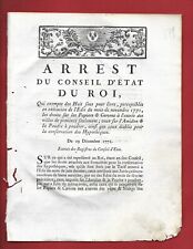 1771 arret roi d'occasion  Sochaux