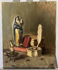 Antique oil canvas d'occasion  Expédié en Belgium