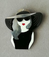 Retro brosche dame gebraucht kaufen  Recklinghausen