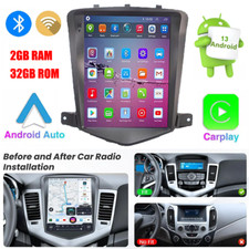 Usado, Rádio de carro estéreo GPS Carplay Android 13 tela Tesla para Chevrolet Cruze 2009-15 comprar usado  Enviando para Brazil