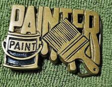 Pincel de lata de tinta pincel latão maciço vintage 1980 fivela de cinto por BBB Baron Taiwan, usado comprar usado  Enviando para Brazil