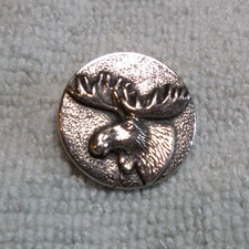 Botão de metal antigo vintage MOOSE HEAD, usado comprar usado  Enviando para Brazil