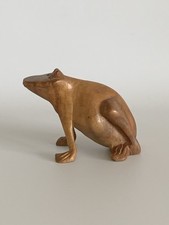 Escultura de sapo de madeira esculpida à mão vintage pequena Suar ou madeira de teca acabamento liso comprar usado  Enviando para Brazil