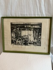 Framed etching old for sale  New Paltz