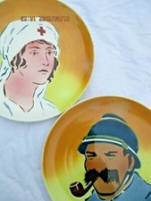 Assiettes decor soldat d'occasion  Saint-Pierre-Quiberon