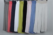 NOVA CALÇA PALAZZO ITALIANA LAGENLOOK JERSEY CINTURA ELÁSTICA BAINHA BOLHA, usado comprar usado  Enviando para Brazil