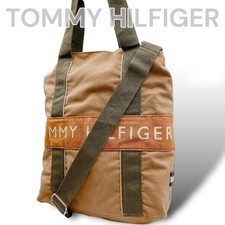 TOMMY Hilfiger bolsa de ombro 2 vias bege cáqui autêntica comprar usado  Enviando para Brazil