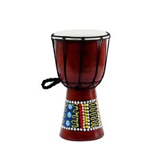 5 Inch African for Bongo Congo Djembe Drum Wooden Faux Goatskin Musical Instrume na sprzedaż  Wysyłka do Poland