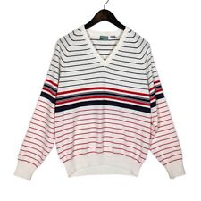 Suéter de golfe feminino vintage anos 80 Pebble Ridge gola V XL CASHMERLON listra preppy comprar usado  Enviando para Brazil