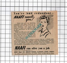 Naafi recruitment advert for sale  SHILDON
