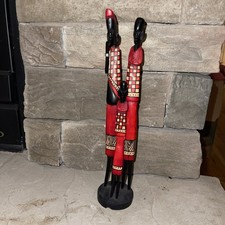 Hand carved maasai for sale  Clive