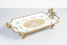 ⚜️ Elevada Porcelana Vieux Limoges Porcelaine De France Pintada a Mano Bandeja, usado comprar usado  Enviando para Brazil