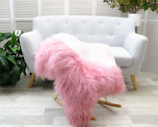 Pink sheepskin rug for sale  BARNSLEY