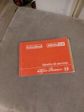 Libretto servizio alfa usato  Vignola