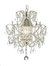 Usado, Candelabro de ferro forjado e cristal 1 luz branco para quarto de bebê/crianças comprar usado  Enviando para Brazil