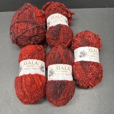Lote de 5 Fios GALA Fibra Mista Acrílica Poliéster Nylon Vermelho Marrom, Fio Boucle comprar usado Lote de 5 Fios GALA Fibra Mista Acrílica Poliéster Nylon Vermelho Marrom, Fio Boucle comprar usado  Enviando para Brazil