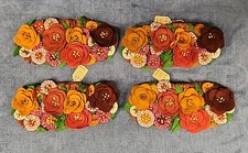 Aplique de flores de feltro de lã feito à mão na França vintage mACI comprar usado  Enviando para Brazil