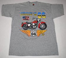 Usado, Camiseta Vintage Tamanho M Anos 90 Original Motocicleta Cinza Cruis' N Route 66 c.1996 EUA comprar usado  Enviando para Brazil