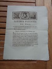 Lettres patentes roi d'occasion  Lézignan-Corbières