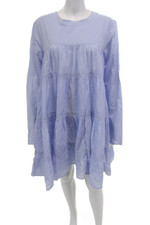 Vestido Merlette Feminino Manga Longa Gola Redonda Escada Renda Azul Tamanho Grande comprar usado  Enviando para Brazil
