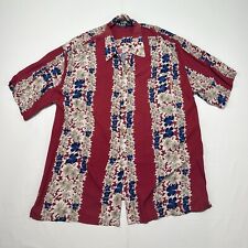 K.A.D. Ropa Para Hombre 2XL Camisa de Campamento Hawaiana Roja Floral Hibisco Flores  segunda mano  Embacar hacia Mexico