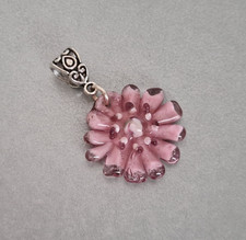 Pink floral pendant for sale  BOSTON