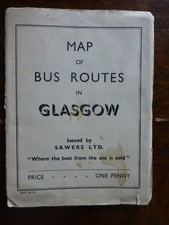 Glasgow bus map for sale Glasgow bus map for sale  LARGS