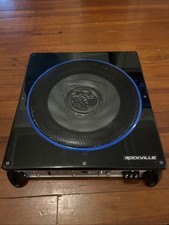 Usado, Subwoofer automotivo Rockville RW10CA 10 800 watts fino perfil baixo ativo alimentado comprar usado  Enviando para Brazil