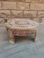Mesa de centro de madeira feita à mão desejada redonda indiana moedor mesa chakki mesa arte, usado comprar usado  Enviando para Brazil