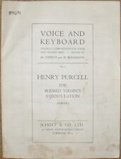 Voice & Keyboard-Henry Purcell-THE BLESSED VIRGINS ESPOSTULATION (soprano)- 1947, usado comprar usado  Enviando para Brazil