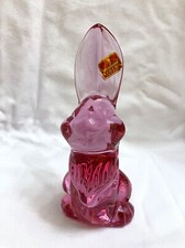Etiqueta de papel estatueta coelho coelho rosa vintage vidro Viking comprar usado  Enviando para Brazil