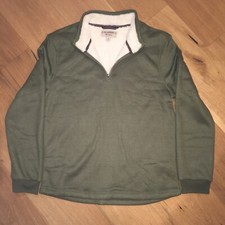 Pulôver BC Clothing masculino M forrado de lã forrado de corpo quarto de zíper verde comprar usado  Enviando para Brazil