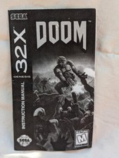 Doom 32X Sega Genesis manual de instruções somente livreto manual de instruções, usado comprar usado  Enviando para Brazil