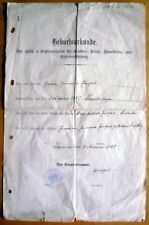 Alte geburtsurkunde 1908 gebraucht kaufen  Storkow
