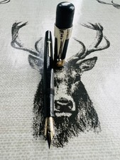 Caneta-tinteiro Swan Mabie Todd Ebonite SF1, 14k F/M nova na caixa, com manutenção, década de 1920 comprar usado  Enviando para Brazil