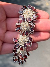 Silver garnet pendant for sale  BRIGHTON