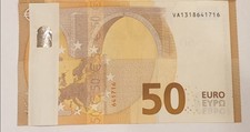 NOTA DE 50 EUROS COM ERRO BANCÁRIO impressa 2017 comprar usado  Enviando para Brazil