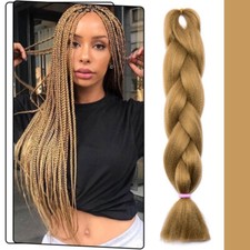 Caixa mega grossa trança longa jumbo extensão de cabelo trançado como humano cabelo real ombre comprar usado  Enviando para Brazil