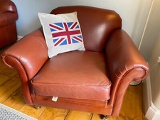 Tan leather armchair. for sale  KETTERING
